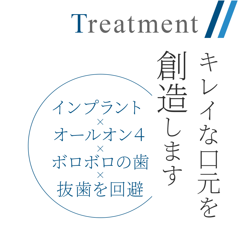 Treatment キレイな口元を創造します